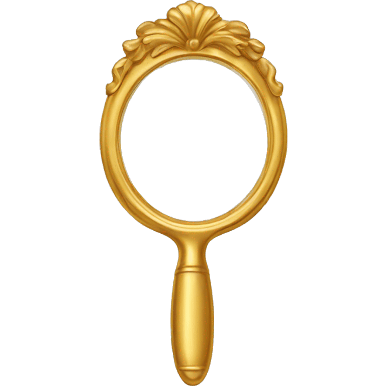 Gold vintage handheld mirror emoji