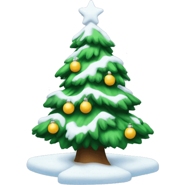 christmas tree with snow  emoji