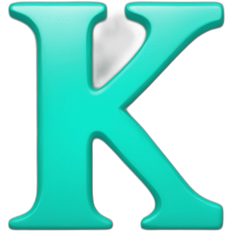 letter k turqueise emoji