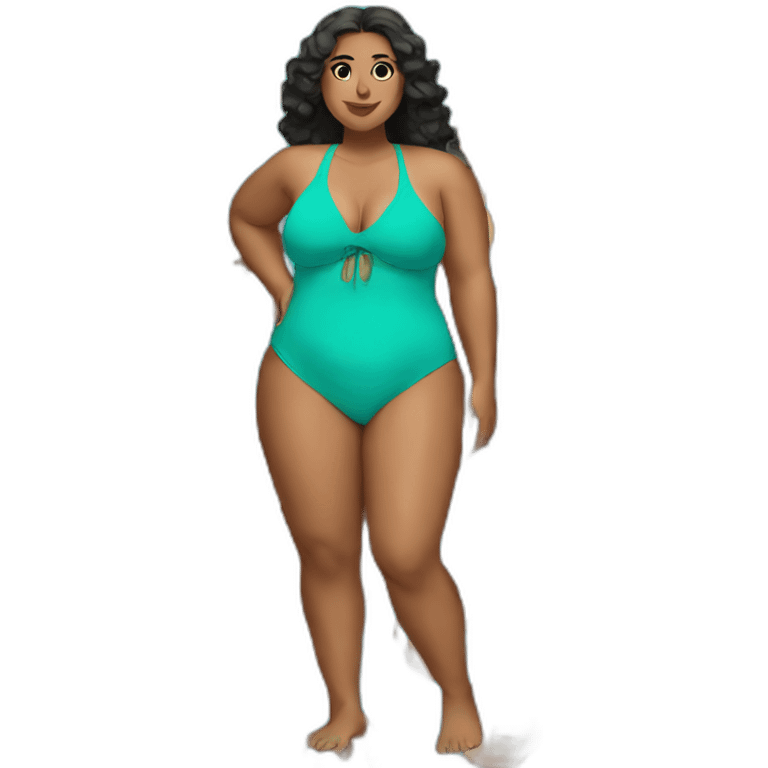 Thicc latin woman swimsuit emoji