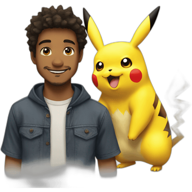 Pikachu and ronflex emoji