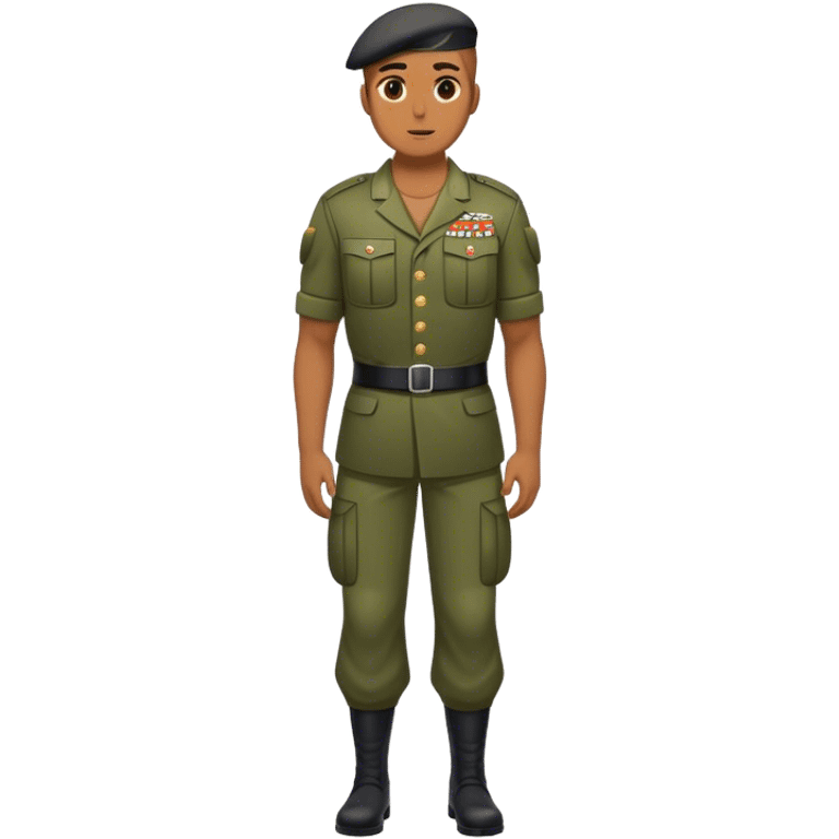 full body military male human character Konor emoji