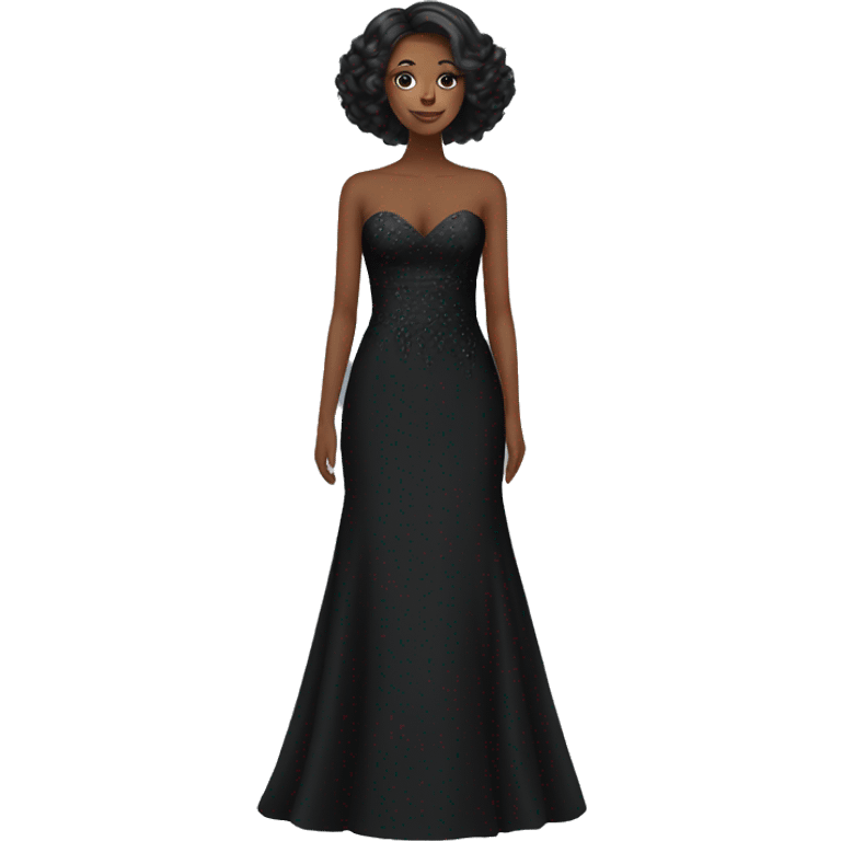 Black wedding dress emoji