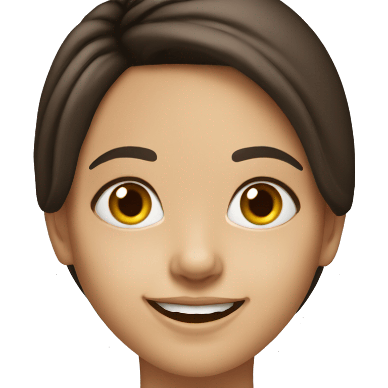 smiling brunette  girl portrait emoji