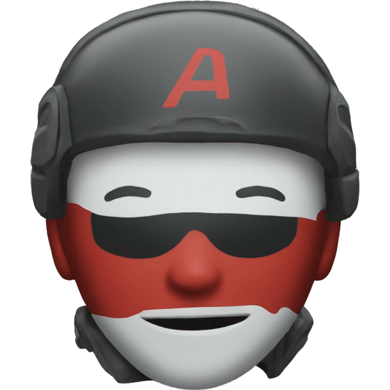 a r6 with red details emoji