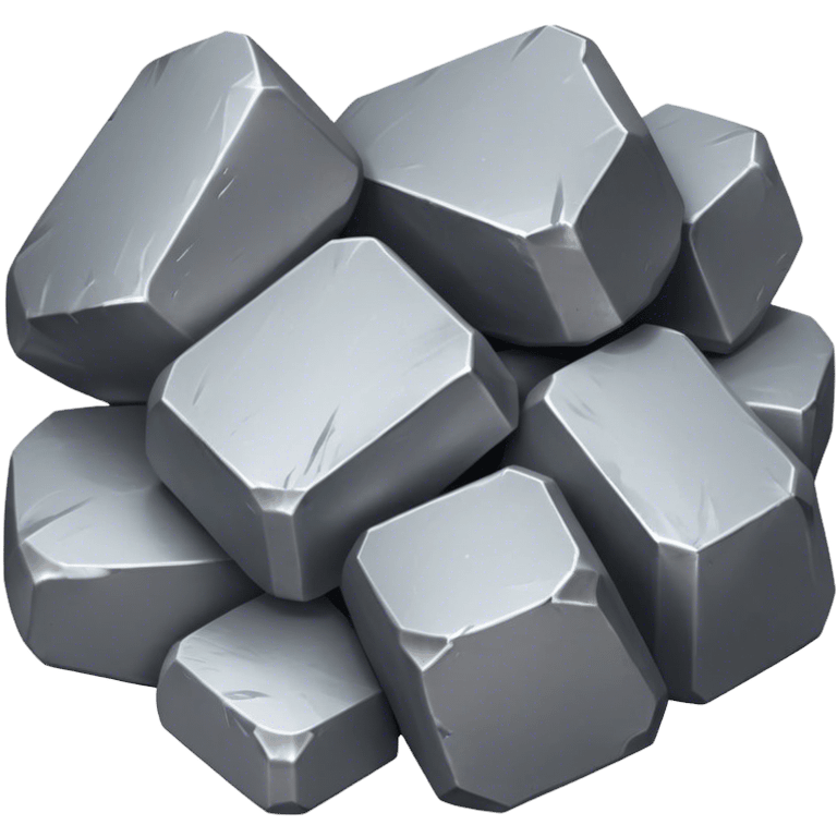 Cinematic Realistic Lead Ore, Heavy and dense, with a matte gray surface and subtle metallic glimmer. The metal's weight and durability are evident, with soft, sharp edges and a slight texture that enhances its solid presence. Soft glowing outline, capturing the essence of raw strength and industrial power in lead ore. emoji