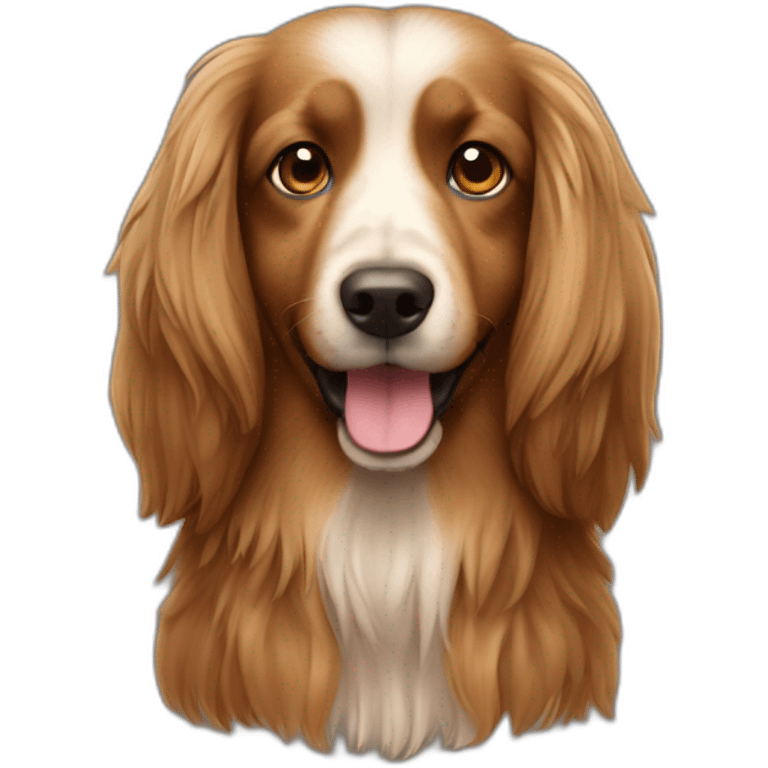 daschhund longhaired brown emoji