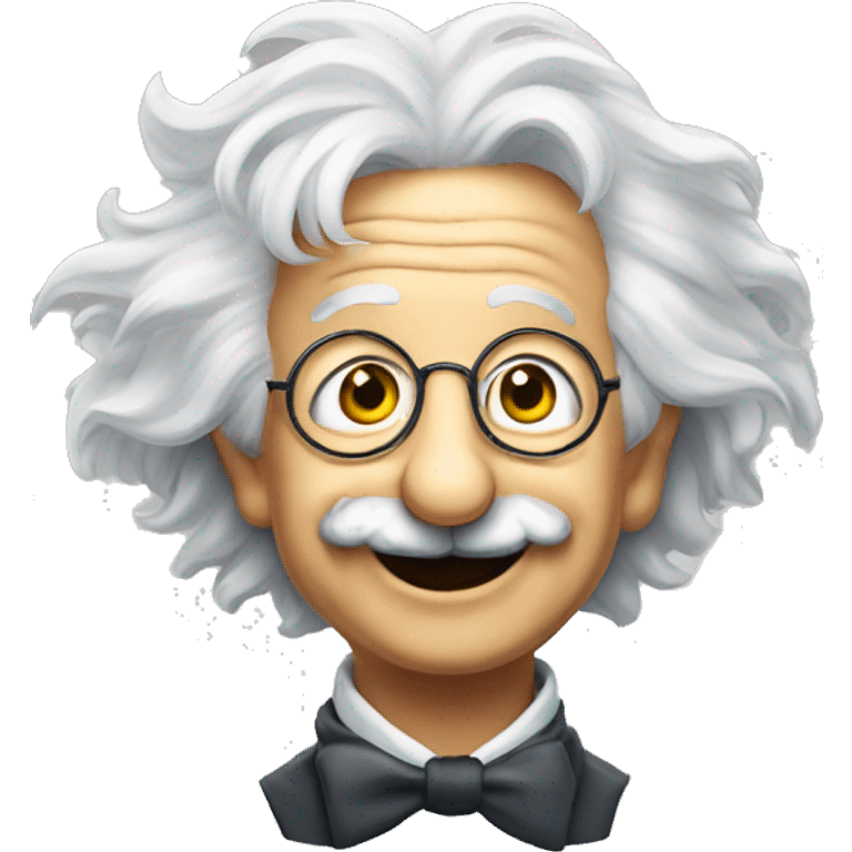 albert einstein star glasses smiling emoji