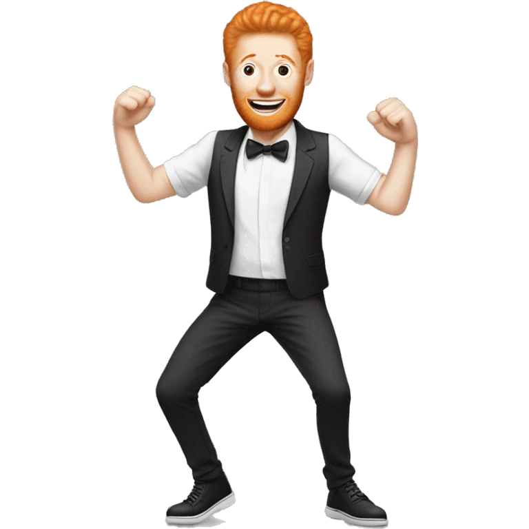 Ginger man on the dance floor emoji