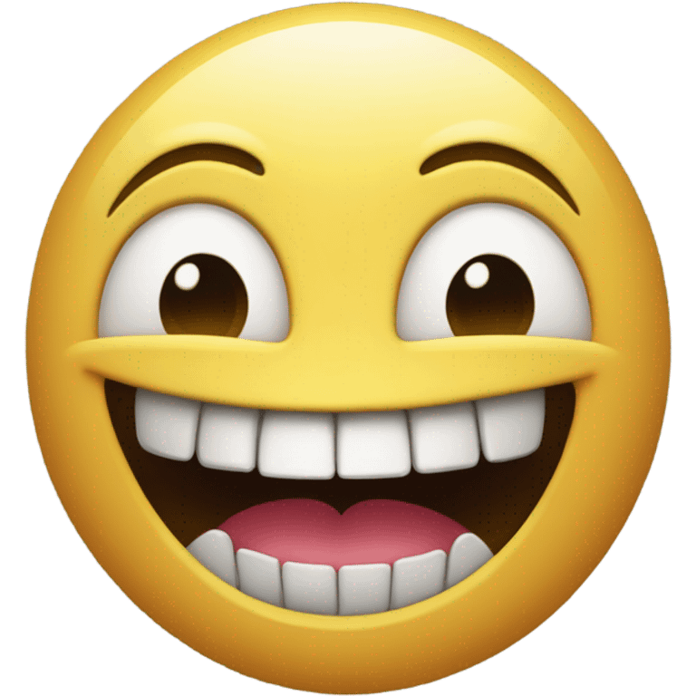 Smily face emoji with fangs emoji