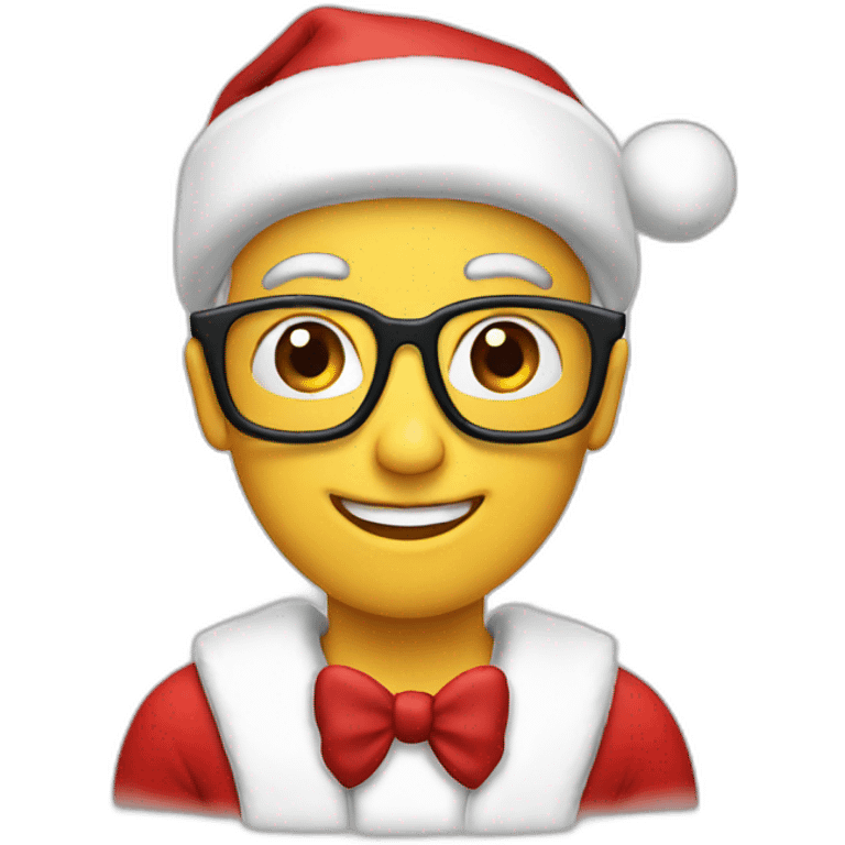 Santa nerd emoji