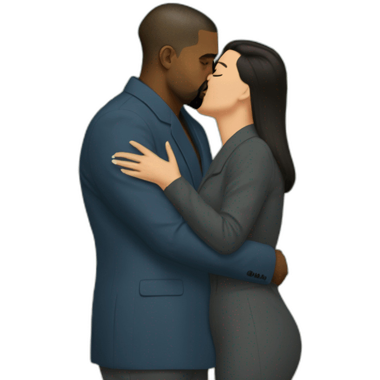 kanye west kissing kim jong un emoji