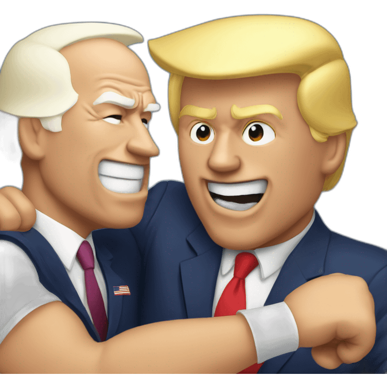 Donald Trump punching Joe Biden emoji