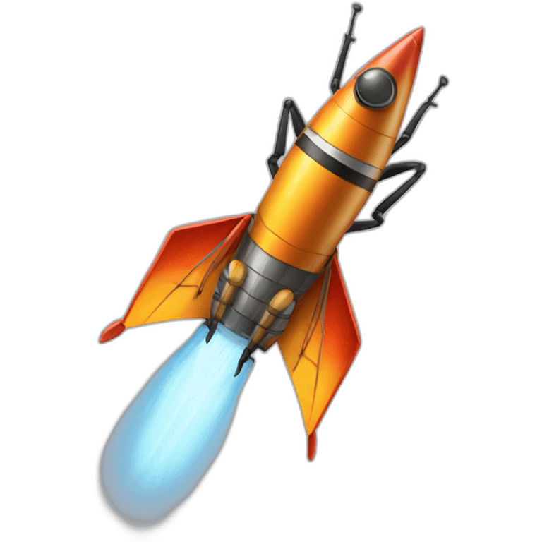 rocket insect emoji