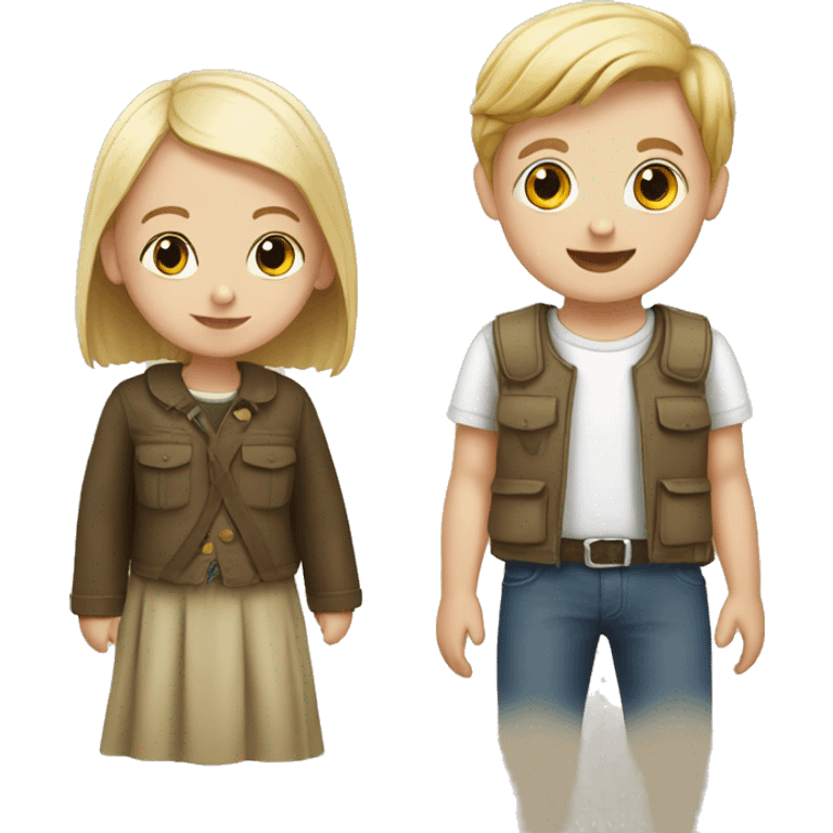 german girl and white south african boy  emoji