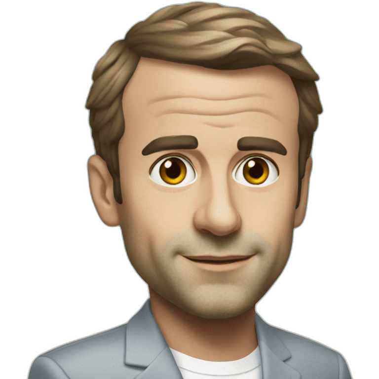 Emanuel Macron at the beach emoji