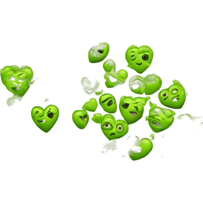 Chartreuse heart emoji