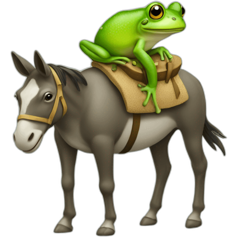 frog on top of a donkey emoji