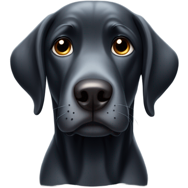 sad black lab emoji