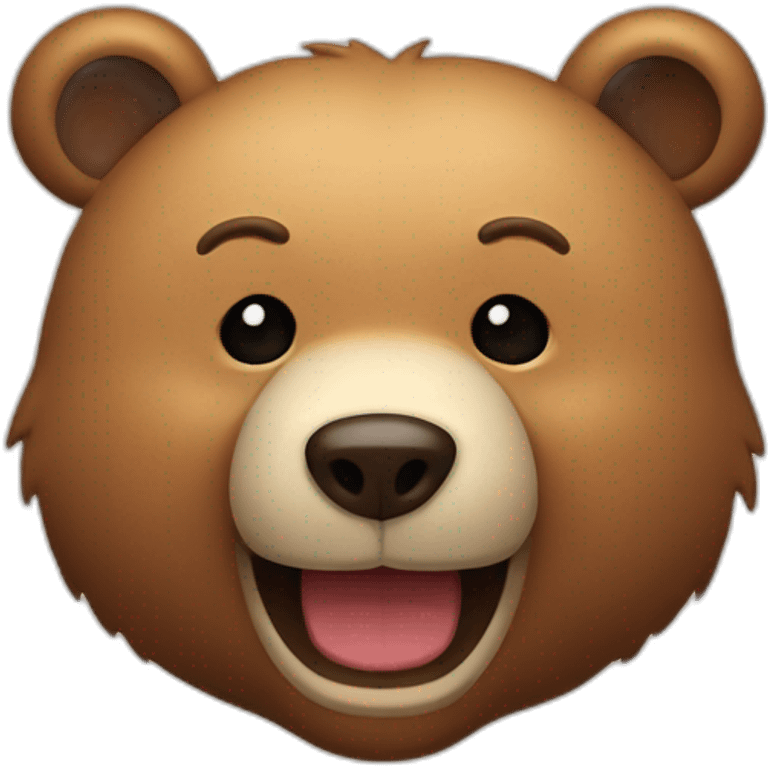 bear head smiles ambiguous emoji