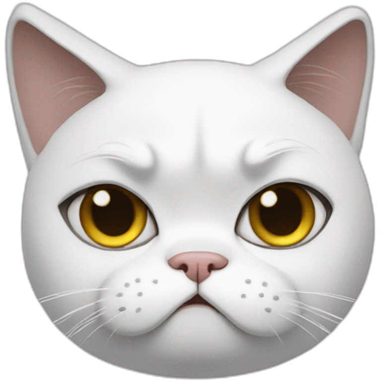 White grumpy cat emoji