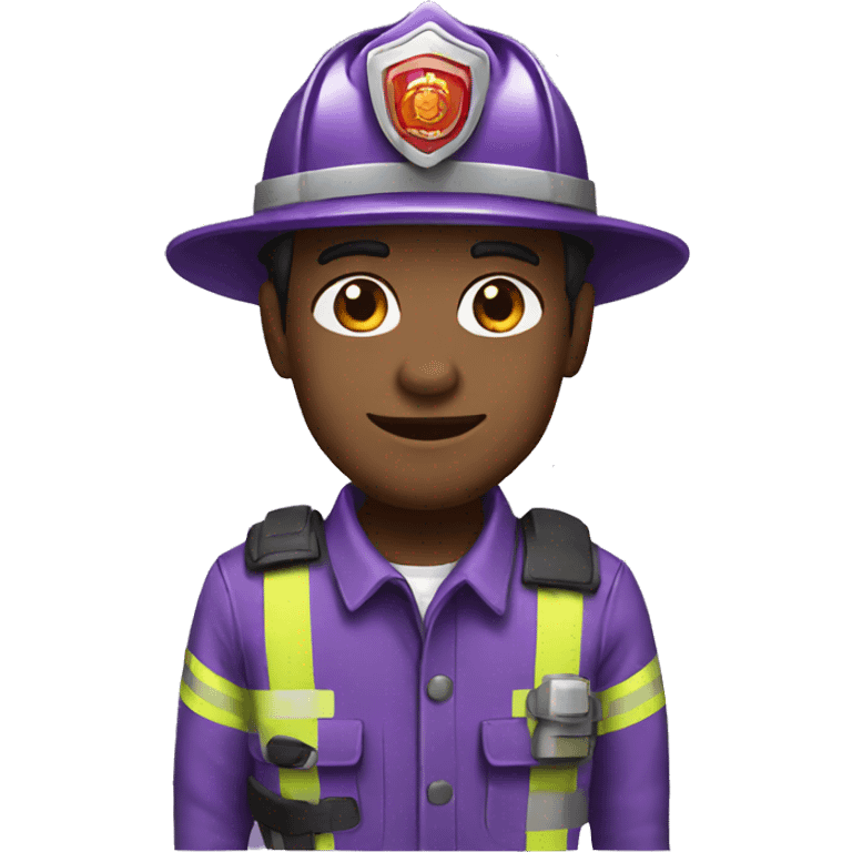 firefighter purple emoji