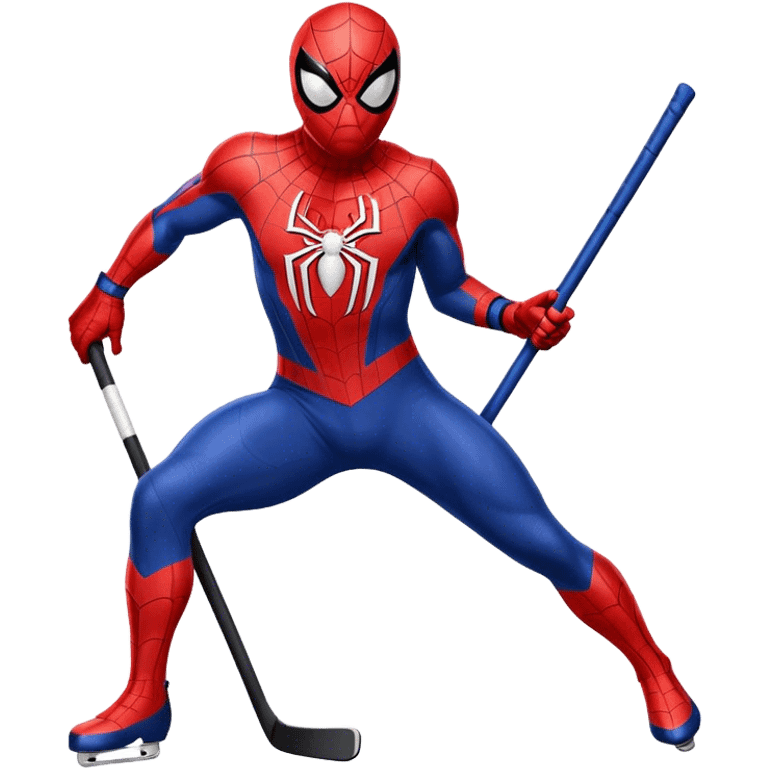 Big Spider-Man wearing a USA hockey jersey emoji