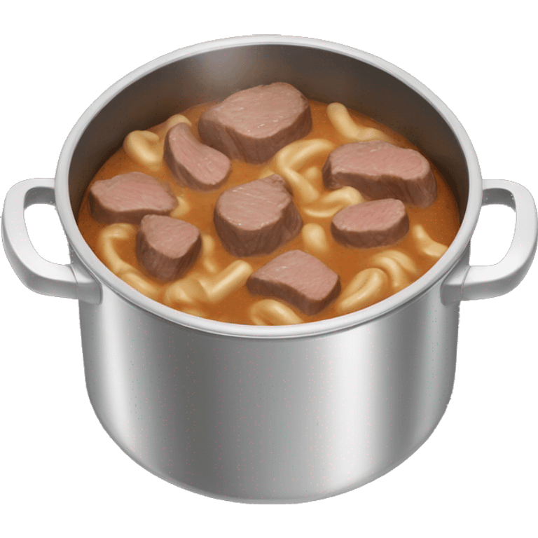 beef stroganoff in a pot emoji