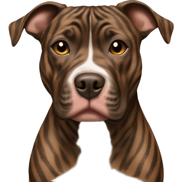 Small brindle mix pitbull with brown stripes emoji