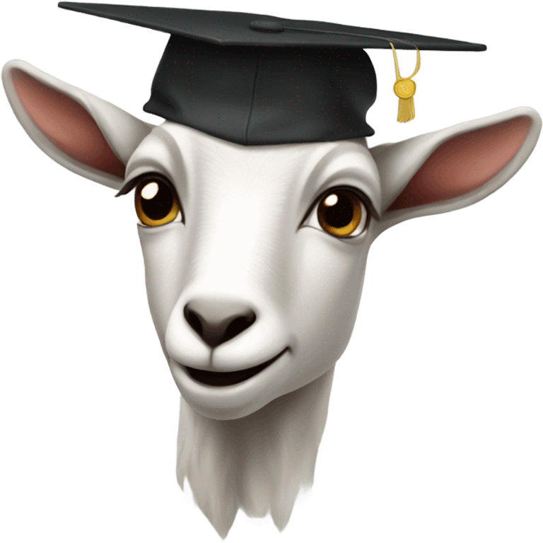 goat with graduation hat emoji