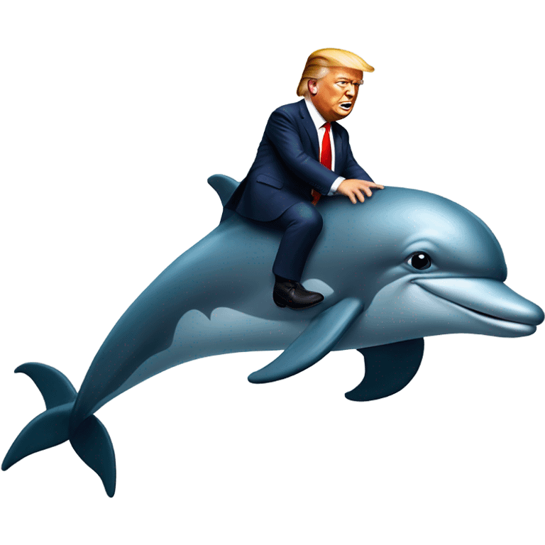 Donald trump riding a dolphin  emoji