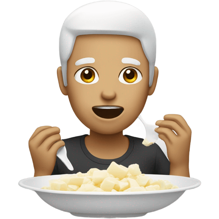 Person eating white  emoji