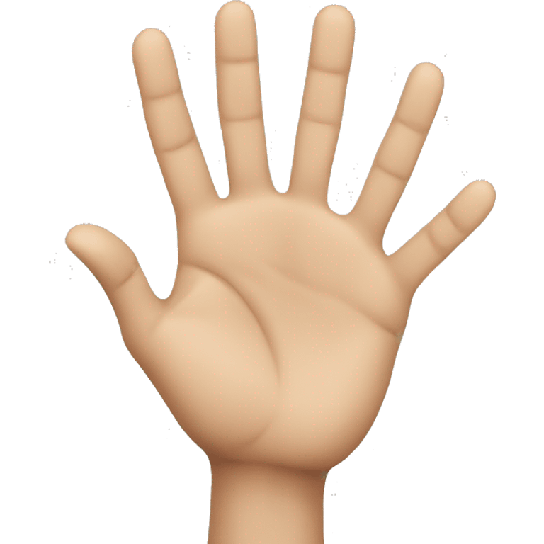 hand that shows four fingers emoji