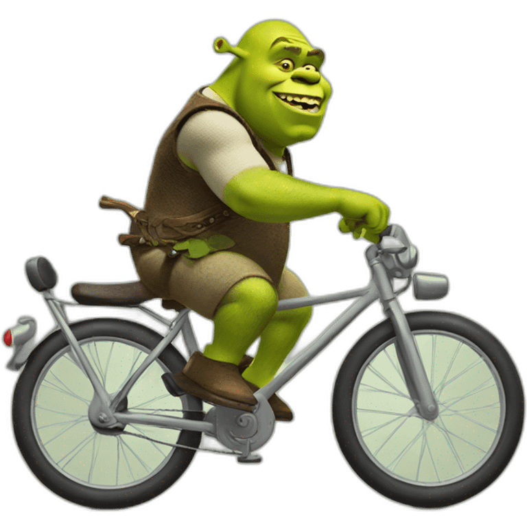 Shrek on a bike emoji