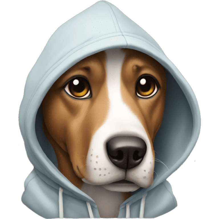 Dog with hoddie  emoji