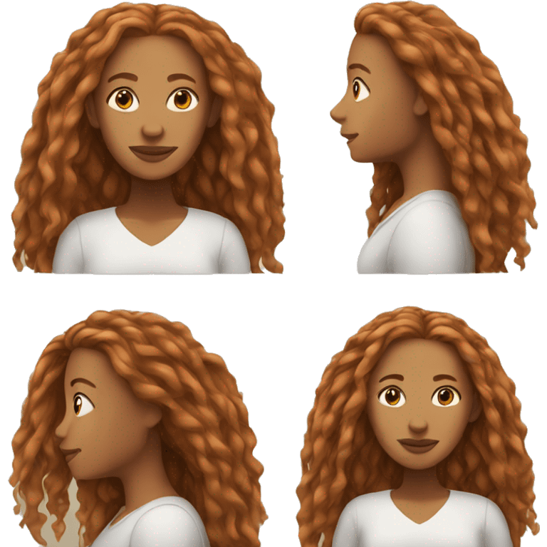 Woman with ginger locs emoji