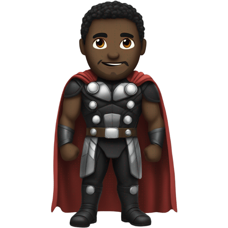 A black superhero made in the image of Thor. emoji