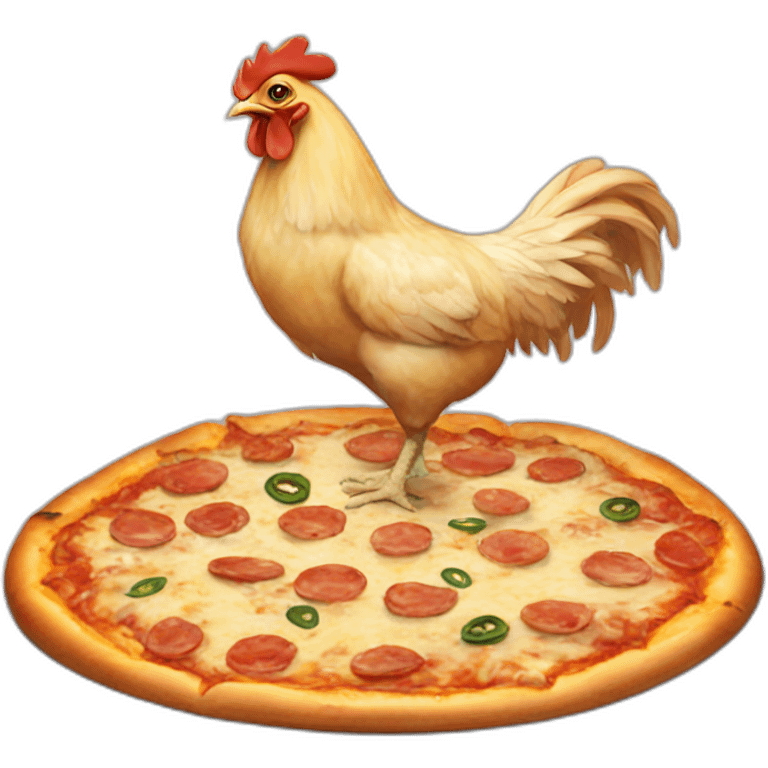 Chicken pizza emoji