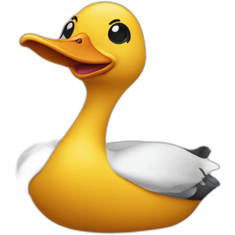 Canard avec moustache emoji