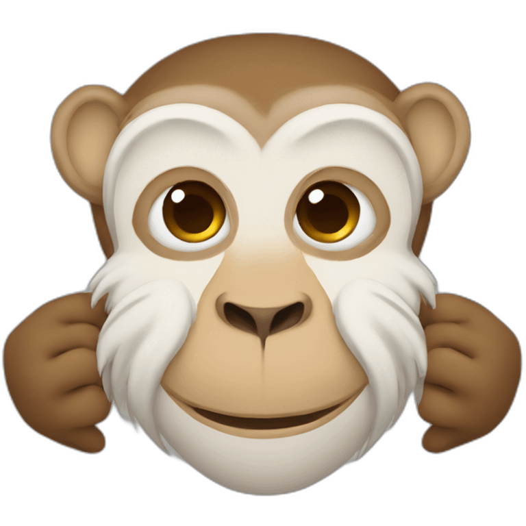 Letter M- with monkey- -friendly emoji