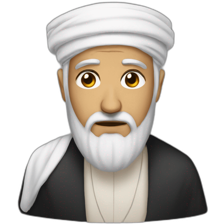 sad imam with heart broken emoji emoji