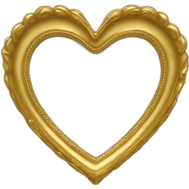 decorative gold heart mirror emoji