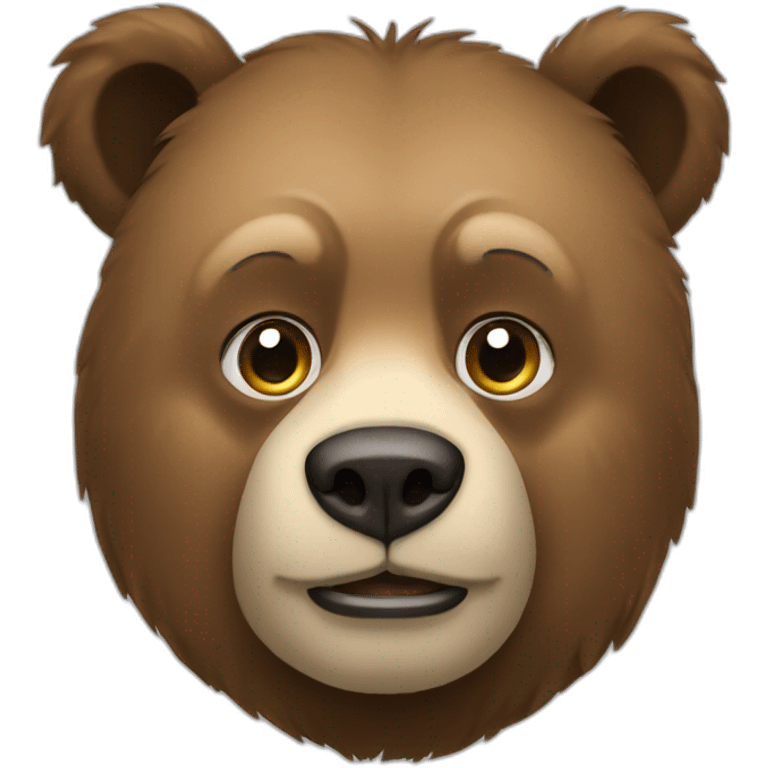 A bear with putin face emoji