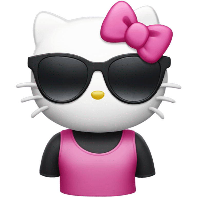 hello kitty with sunglasses emoji