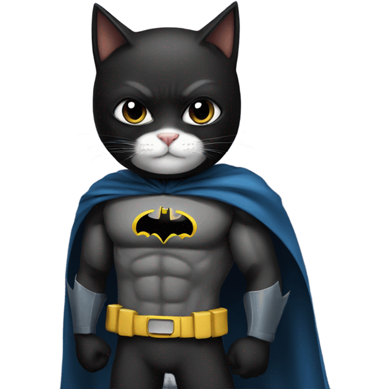 Cat dressed as Batman emoji