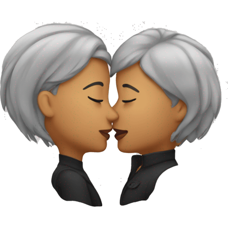 Lesbian kissing emoji