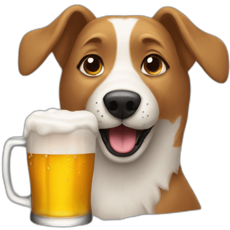 DOG DRINKING BEER emoji