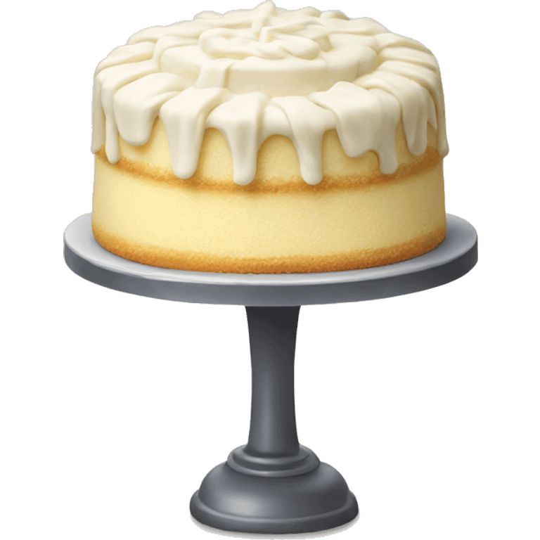 vanilla cake with vanilla topping emoji