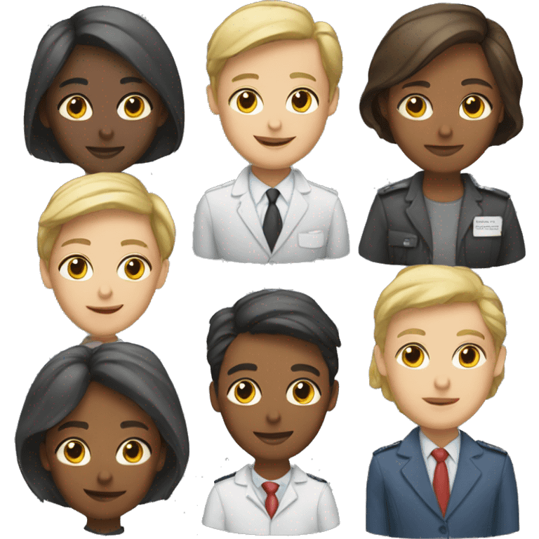 a team of co-worker emoji