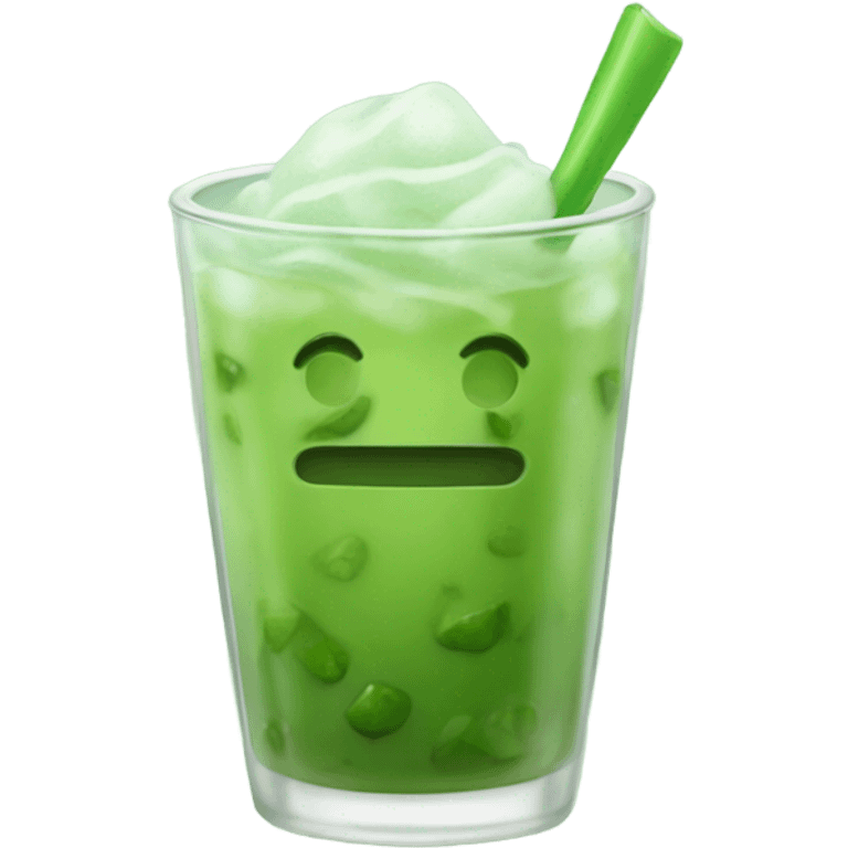 Iced matcha tea emoji